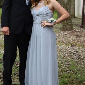 Light blue/ grey flowy dress size: 8